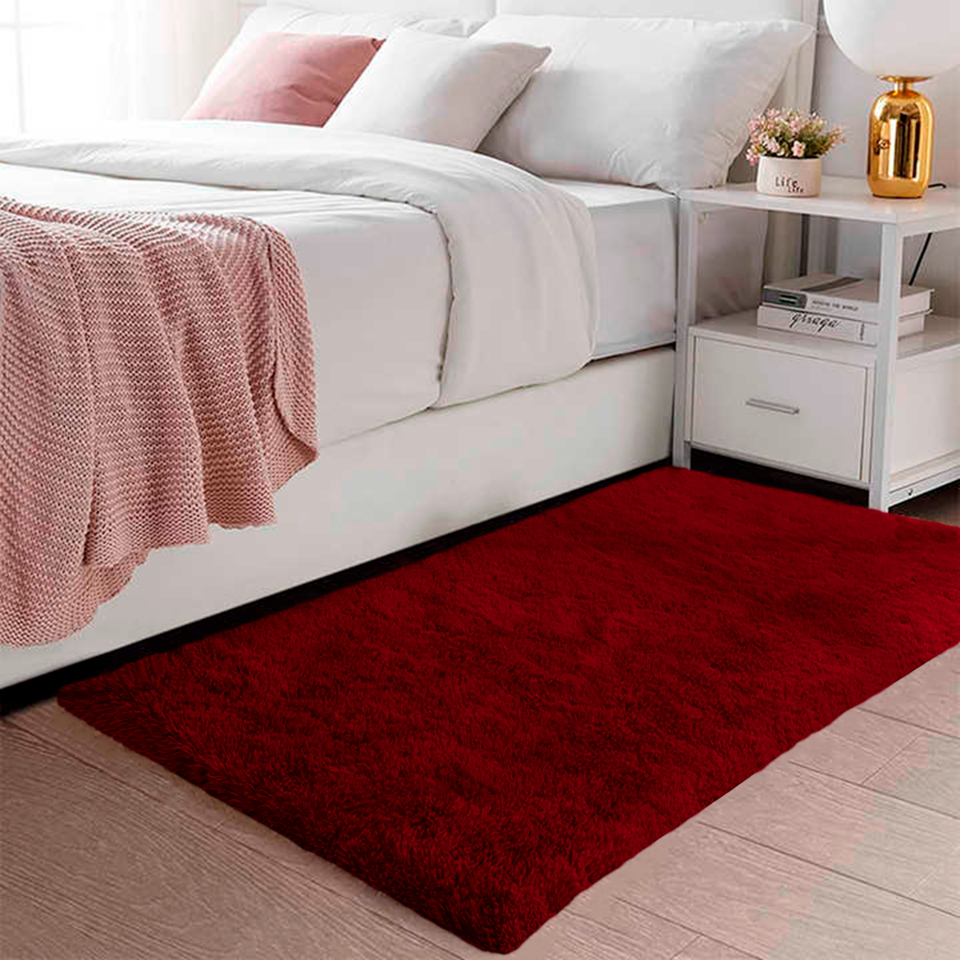 Tapete 1,00 X 0,55 Peludo Felpudo 40mm Sala Shaggy Luxo Passadeira