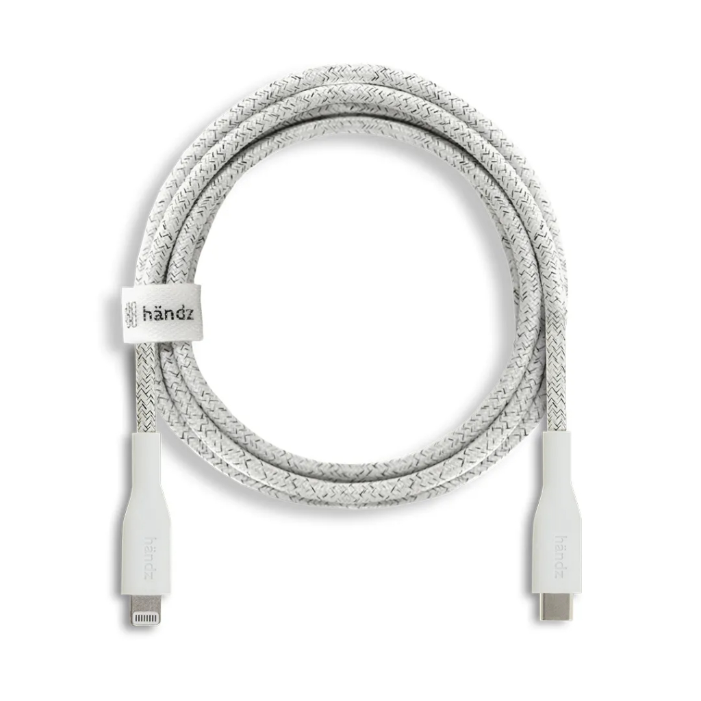 Cabo Handz Cotton Usb-c Para Lightning Mfi Branco 1,5m