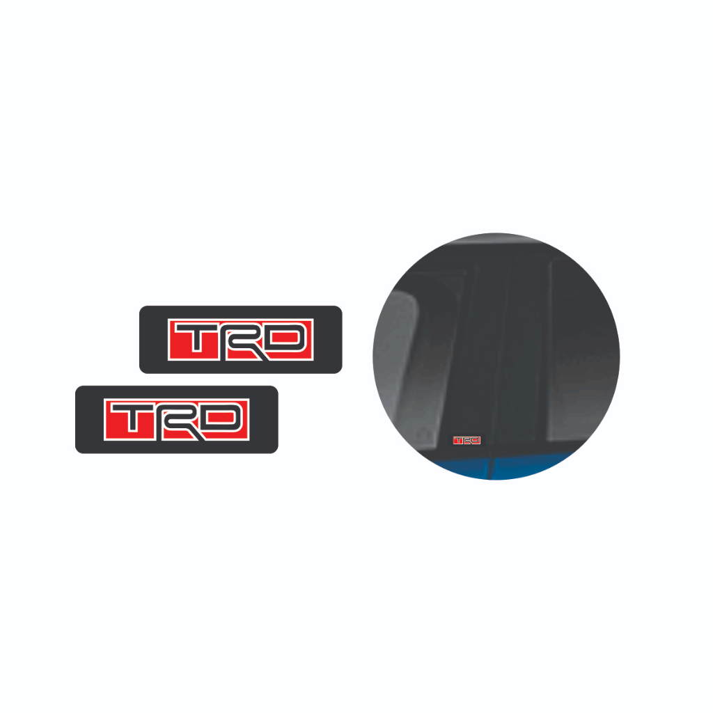 Par Aplique Toyota Trd Resinado Coluna Paralama Etc