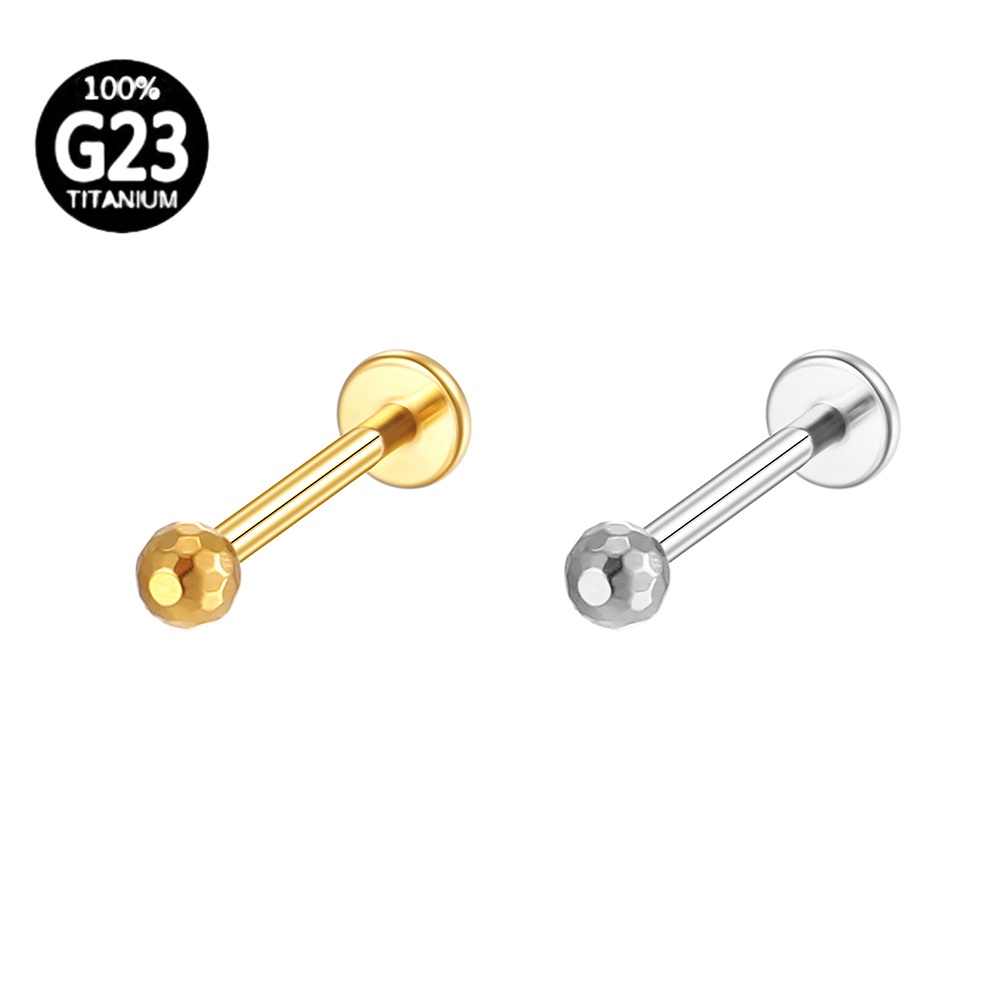 Piercing Helix Tragus Conch Boca-Medusa Labret Titânio Pvd Bolinha Lapidada Rosca Externa Helix Tragus Conch Boca-Medusa em Oferta na Shopee