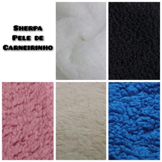 1 metro de tecido pele de carneirinho - carapinha - lã de ovelha - sherpa - 1mt comp. x 1.60mt larg.