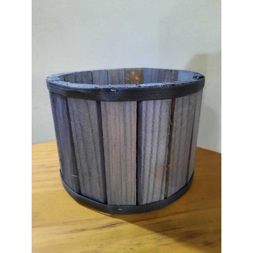 Cachepôs Cachepot Em Madeira Rústico Vaso Pinus Unidade