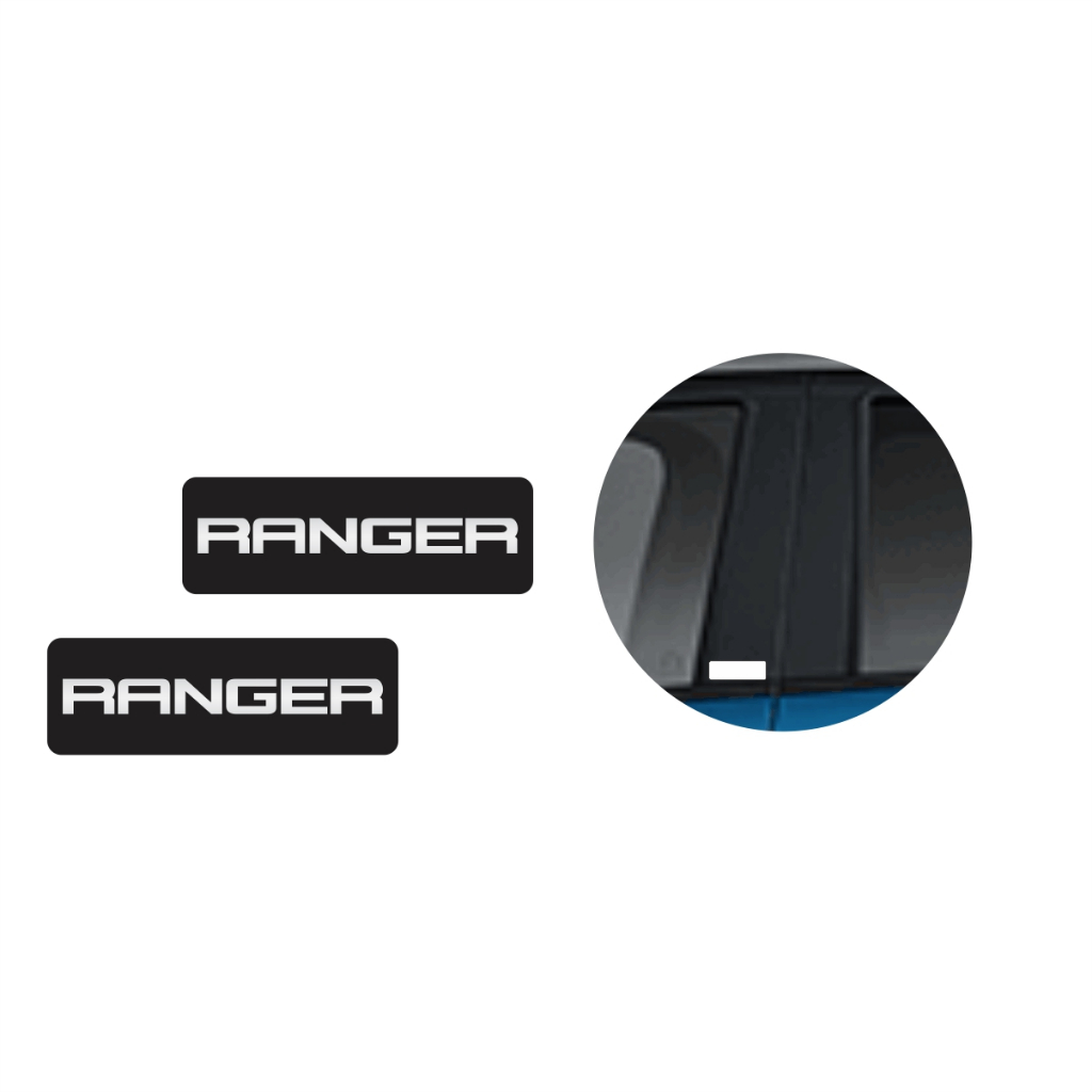 Par Aplique Ford Ranger Resinado Coluna Paralama Etc