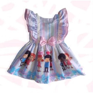 Vestido Temático infantil 3 palavrinhas