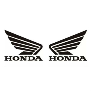 PAR ADESIVOS LOGO HONDA ABAS TANQUE TITAN 160 2016 A 2024 PRETO