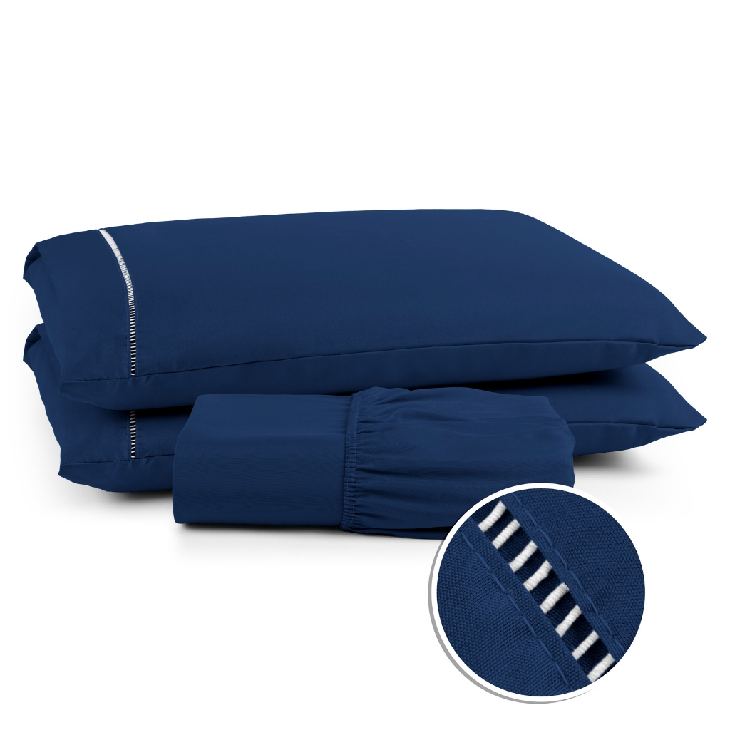 Kit Lencol Padrão Extra Macio 400 Fios 100% Micropercal