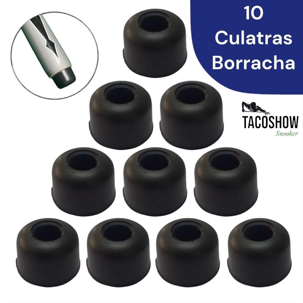 Kit 10 Culatra Borracha Pé de Taco Preta Macia p/ Taco Simples de Bar Bilhar Sinuca em Oferta na Shopee