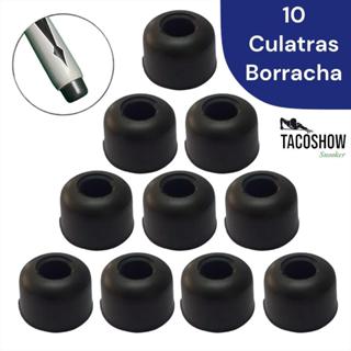 Kit 10 Culatra Borracha Pé de Taco Preta Macia p/ Taco Simples de Bar Bilhar Sinuca em Oferta na Shopee