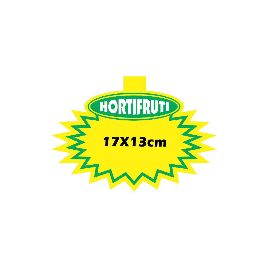 Splash HORTIFRUTI - 100 unidades - Cartaz Oferta Supermercado 17x13cm em Oferta na Shopee