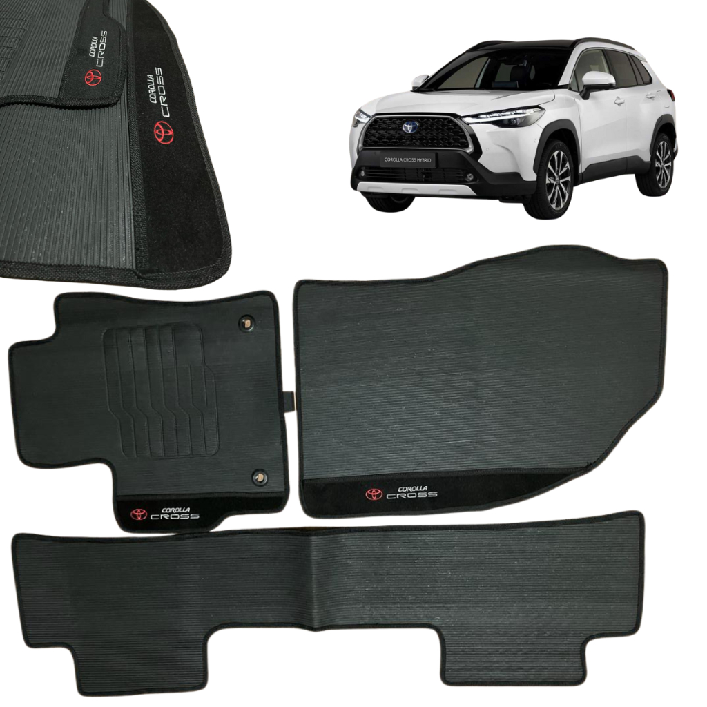 Tapete De Borracha Corolla Cross 2020 2021 2022 2023 2024 3 PEÇAS em Oferta na Shopee