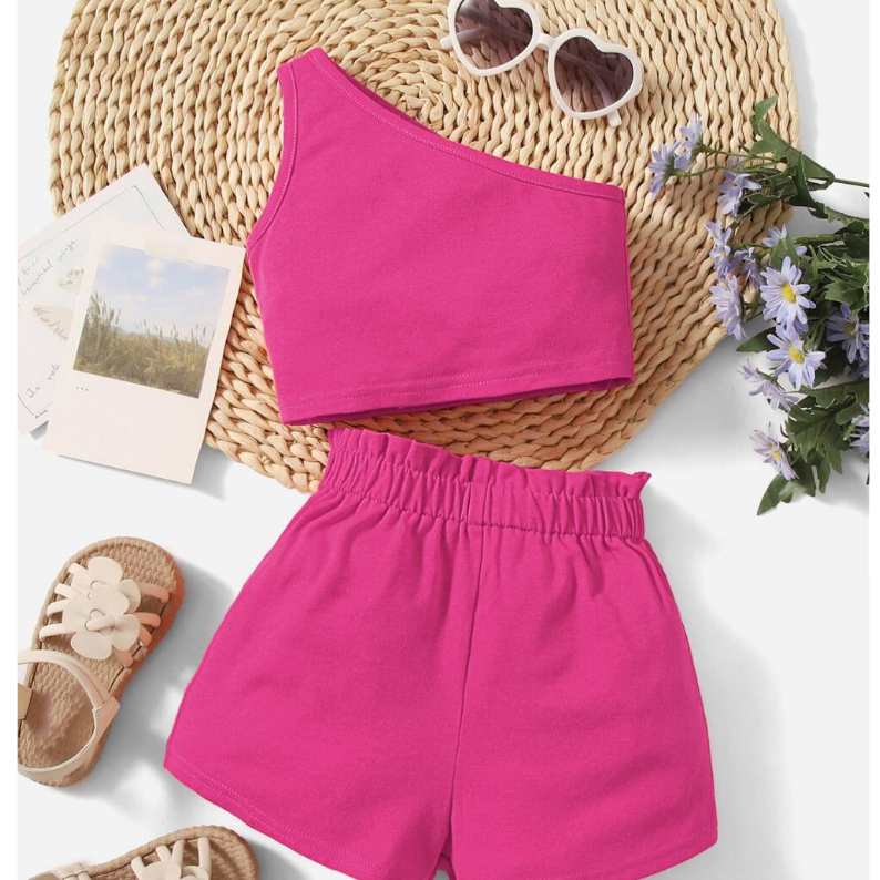 Conjunto de Verão 2 ao 14 - Blogueirinha Feminino Menina - Conjunto Infantil Menina Shorts