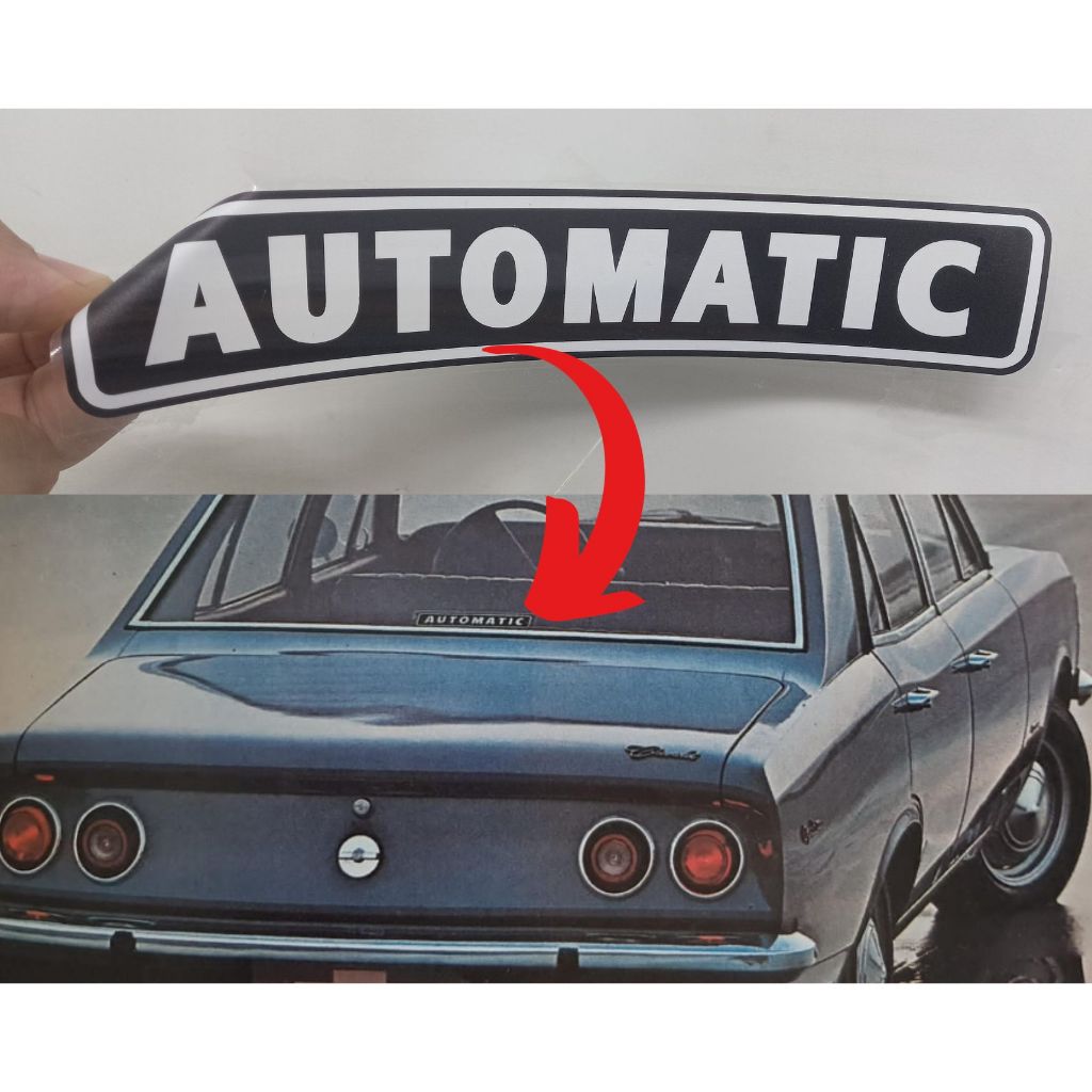 ADESIVO AUTOMATIC / VIDRO TRASEIRO OPALA / TRANSMISSÃO AUTOMATICA