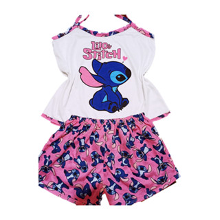 Baby Doll Estampado Personagem Stitch (Adulto) Short Doll em Malha Super Confortável