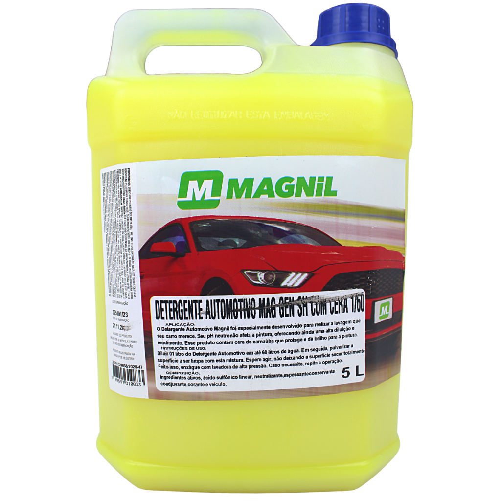 Shampoo Automotivo com Alto rendimento 5 Litros Cera Detergente   -  Magnil | Pi