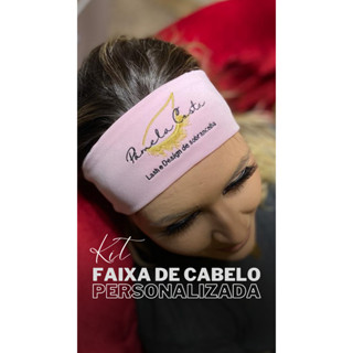 Faixa de cabelo personalizada com logo