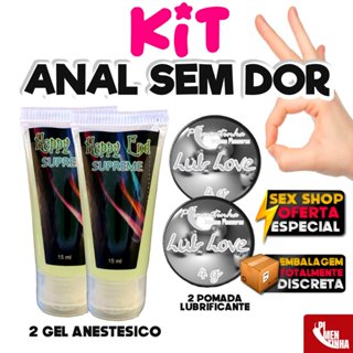 Kit Anestesico Anal e Lubrificante Neutro anal sem dor sex shop sexy
