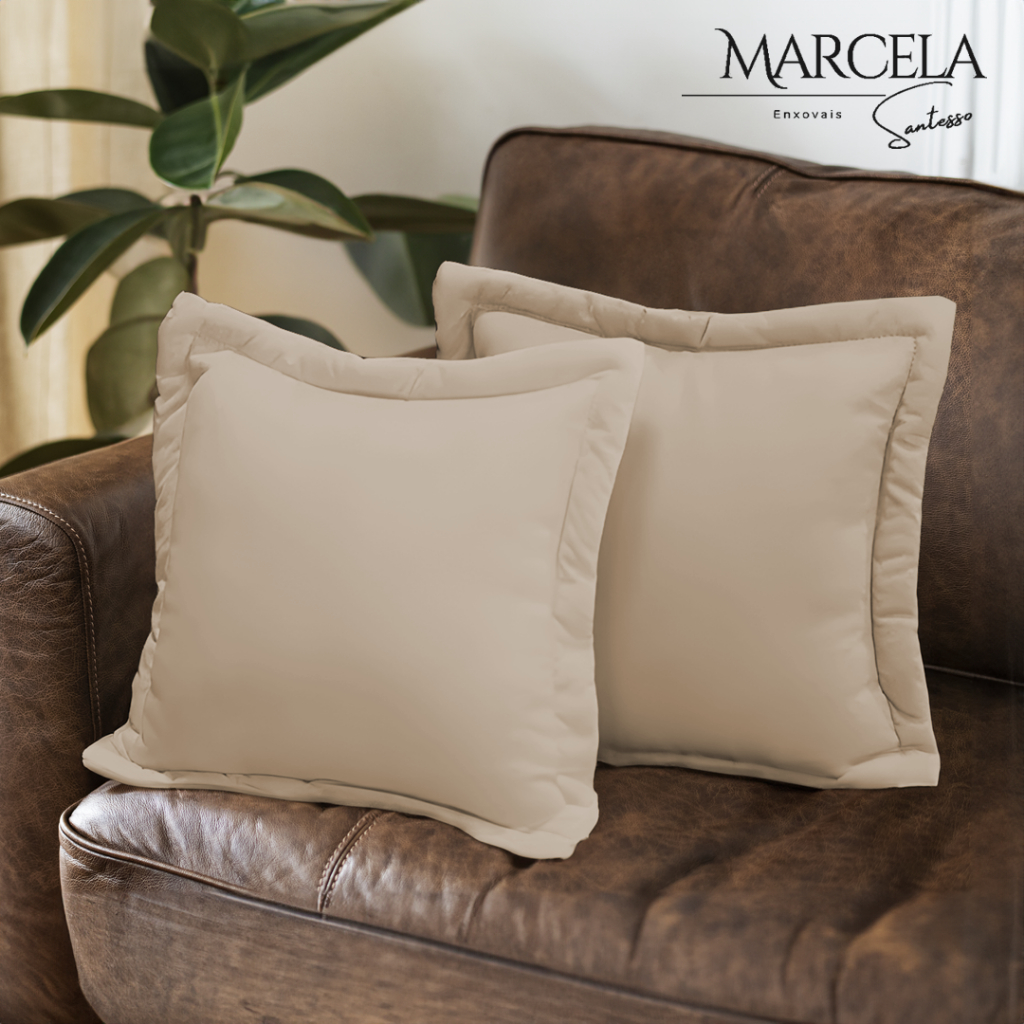 Kit 4 Almofadas Cheias 45 cm x 45 cm - Tecido Malha Grossa em Oferta na Shopee