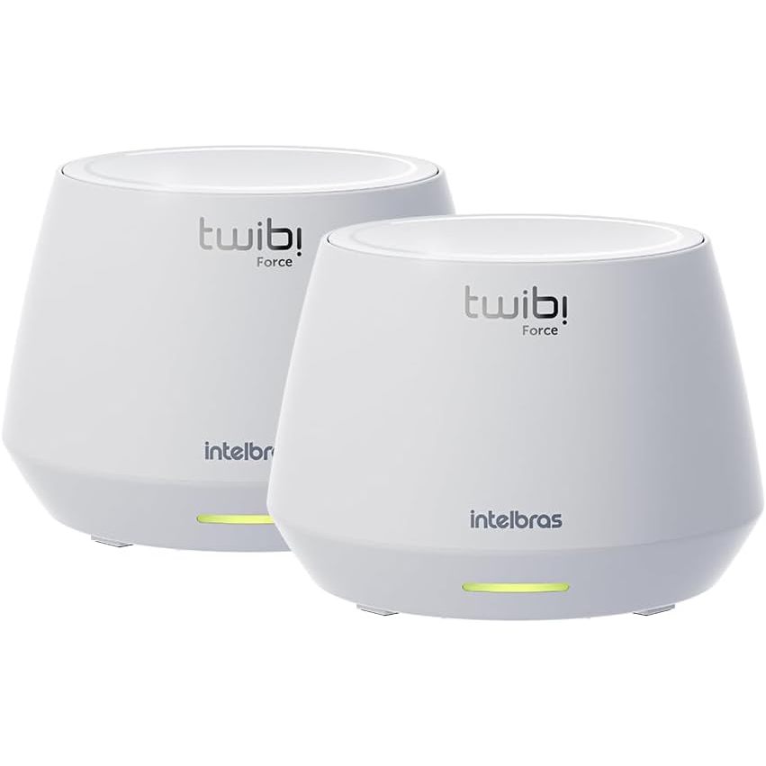 Conjunto Extensor Roteador Repetidor Mesh Sem Fio Wireless Wi-fi 6 Intelbras Conjunto Branco
