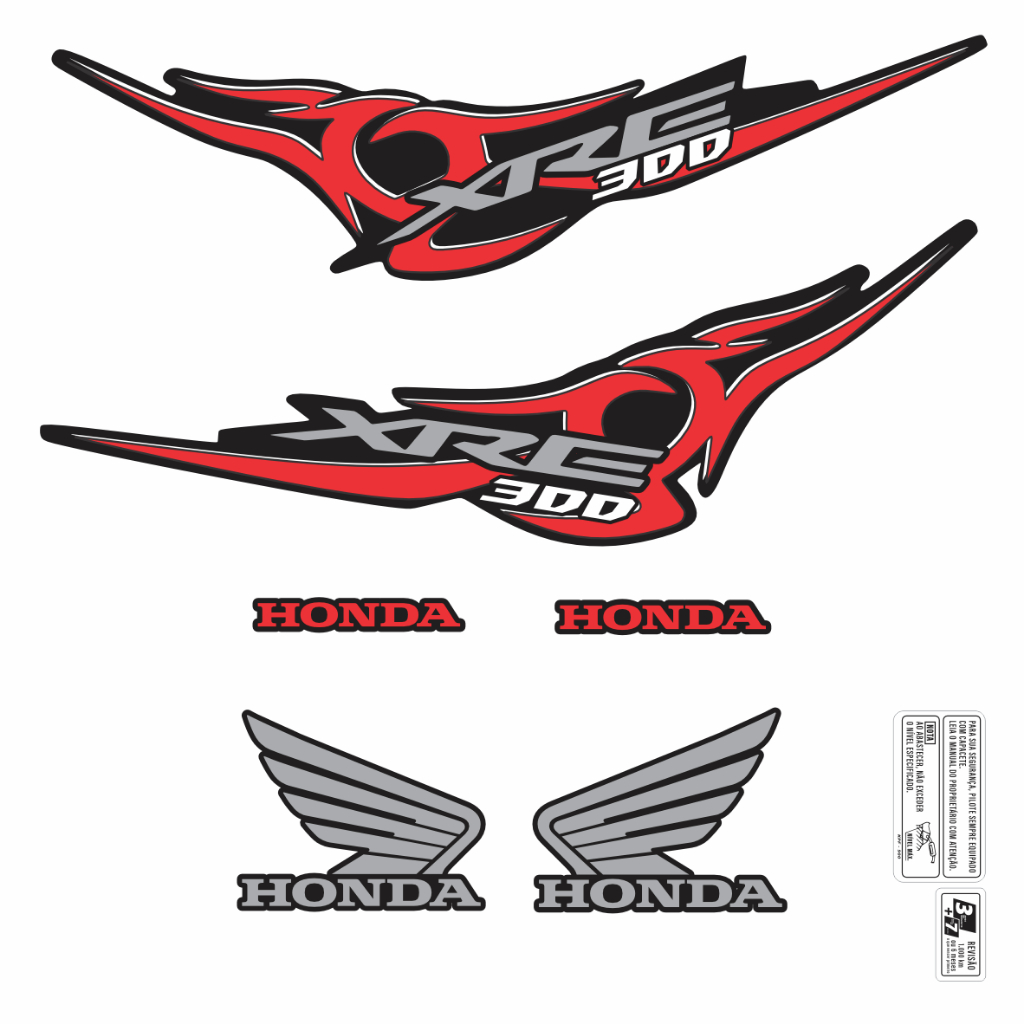 KIT - ADESIVO PARA MOTO - XRE 300 - 2010
