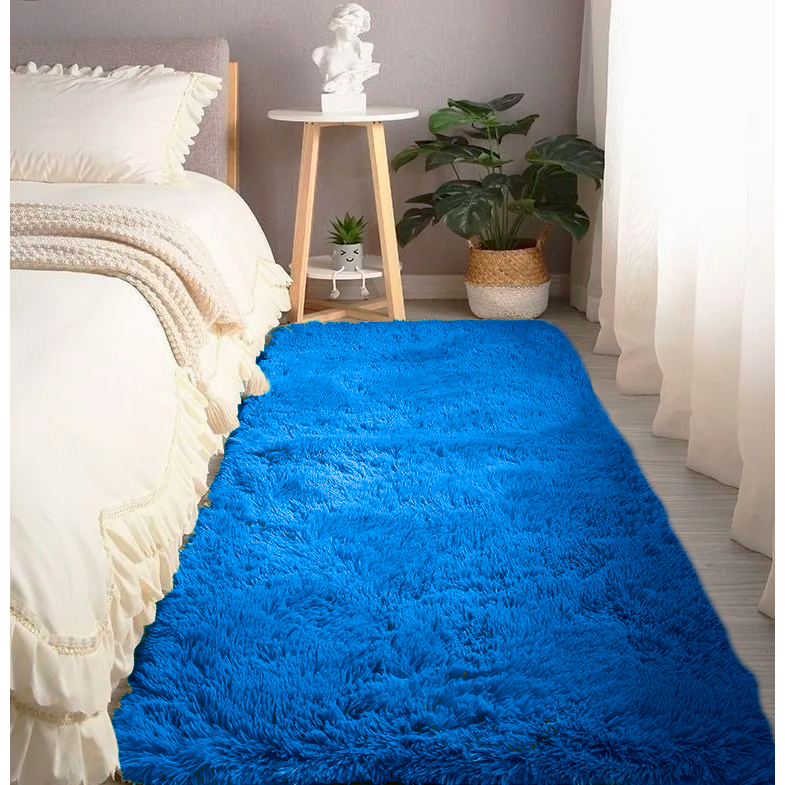 Tapete Passadeira Felpudo Peludo Tie Dye Colorido 2,00 X 0,60 m Sala, Beira De Cama, Corredor