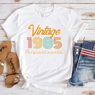 Camiseta Básica Algodão Feminina Vintage 1985 Origonal Pants