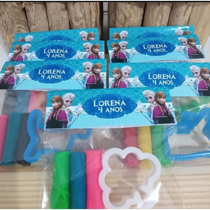 Massinha com Cortador Personalizados Para Aniversário Festa Infantil Frozen em Oferta na Shopee