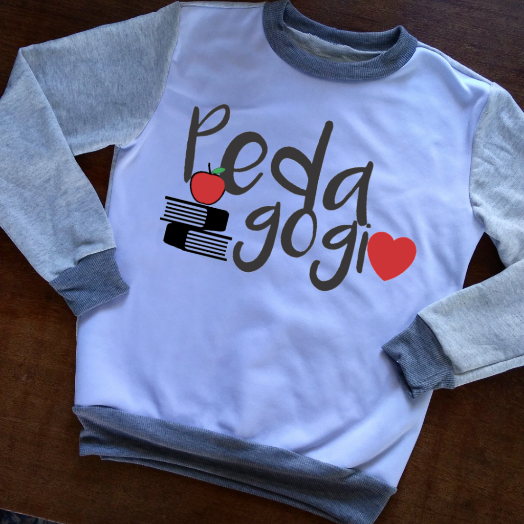 Blusa de Pedagogia com Livro - Moletom Feminino