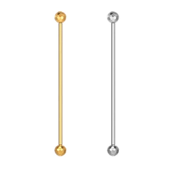 Piercing Helix Flat Conch Tragus Lóbulo Barbell Titânio Bolinha Pvd Lapidada Rosca Externa