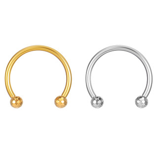 Piercing Septo Helix Daith Mamilo Ferradura Titânio Pvd Lapidada em Oferta na Shopee