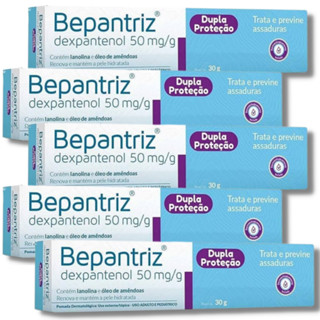Kit C/ 5 Bepantriz Pomada Dermatológica Dupla Proteção