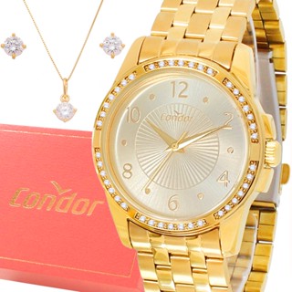 Relógio Condor Feminino Dourado Prova d