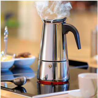 Cafeteira tipo Italiana em Inox café expresso 4/6/9 Xícaras