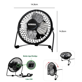 Mini Ventilador de Mesa USB Marca Alfacell