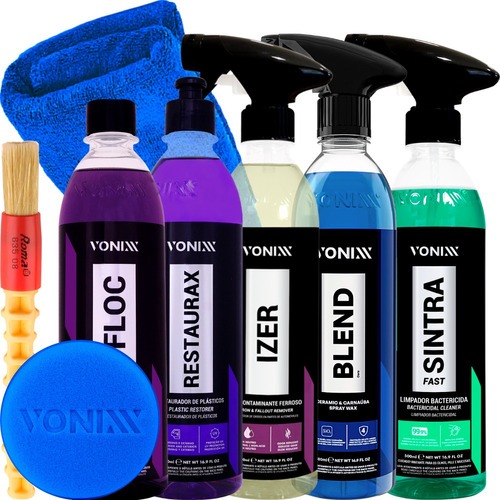 Kit Estética Automotiva Blend Sintra V-Floc Izer Restaurax Vonixx - Spare Parts and Accessories for Vehicles