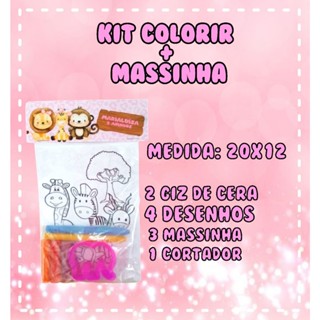 kit Colorir com Massinha Temas Variados para seu Aniversário Infantil