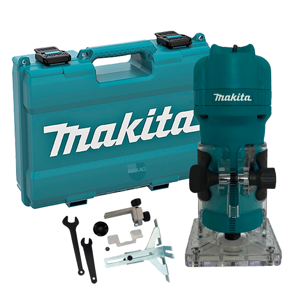 Kit Tupia Manual Laminadora Makita Pinça de 6mm 530 Watts 3709 com Maleta Plástica em Oferta na Shopee
