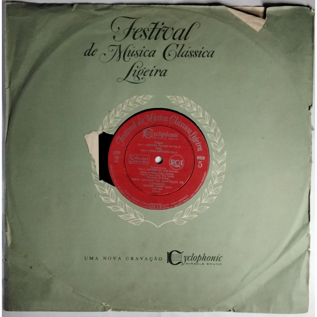 LP Vinil Festival de Música Clássica Ligeira - Von Suppé; Wagner - Disco 5