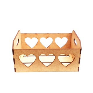 Kit 10 Unidades / Caixote Coração MDF 15x10 Decorativo inauguração em Oferta na Shopee
