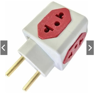 Adaptador Cubo 4 Tomadas Benjamin Coloridos - Unidade