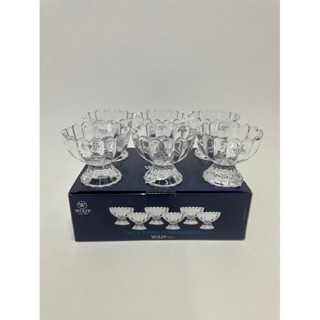 Conjunto 6 Taças de Sobremesa de Vidro Pétalas 125ml - Wolff - SUPER LANÇAMENTO