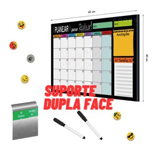 Quadro Lousa Planner Planejador Semanal Mensal Para Organizar Agenda Semana Mês em Oferta na Shopee