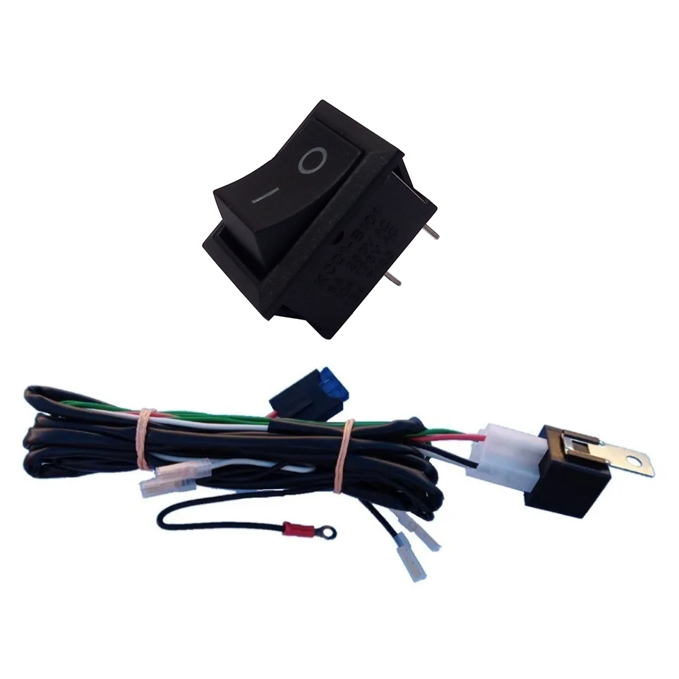 Chicote Universal Farol de Milha Auxilar Fusível Botão Retangular Relé em Oferta na Shopee