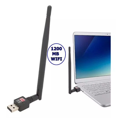 Wireless Adaptador Usb Wifi Sem Fio 1800 Mbps B/g/n Antena p/ pc