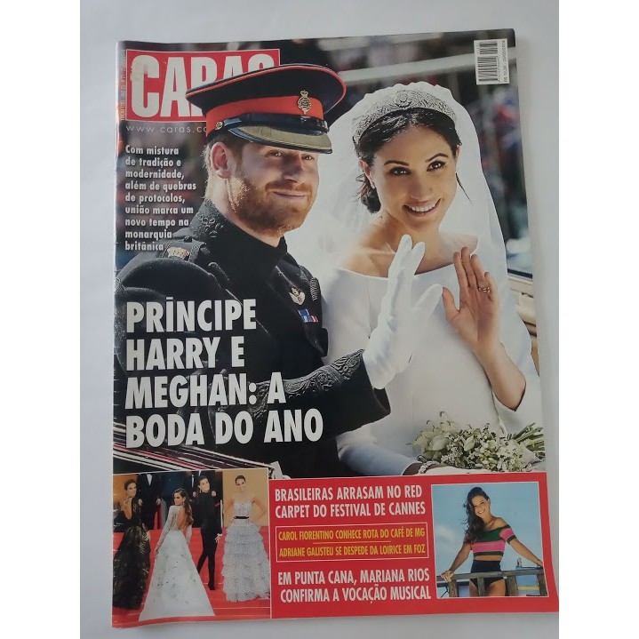 Revistas Família Real: Caras 913 Um conto de fadas / 1281 Príncipe Harry e Meghan / 1332 A felicidade de Harry e Meghan com o herdeiro Contigo 1859 O casamento real / 1989 O príncipe mais fofo do mundo / 2034 Novo bebê a caminho / Quem 556 William e Kate