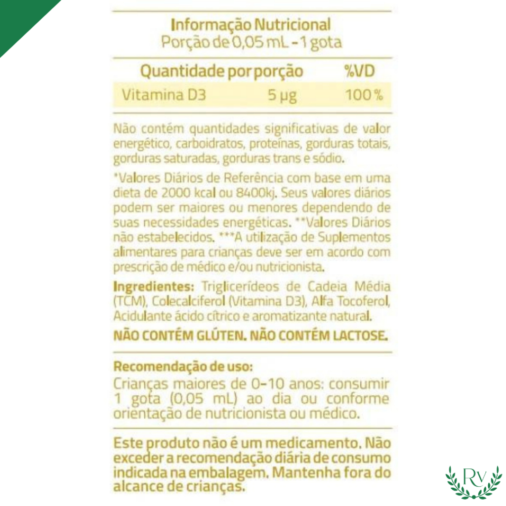 Detalhes do Vitamina D Liquido (30ml) - True Source