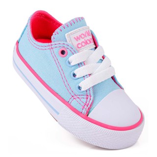 Tênis Infantil Feminino Star Baby Worldcolors - Azul/Pink