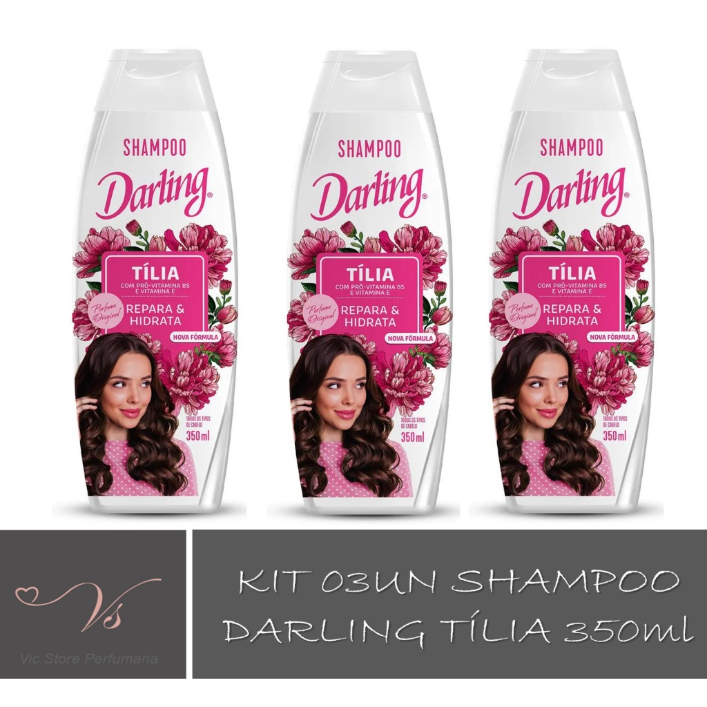 Kit 03un Shampoo Darling Tília 350ml
