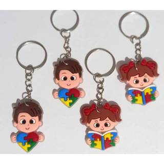 Chaveiro Menina e Menino Símbolo Autismo - 6 Unidade em Oferta na Shopee