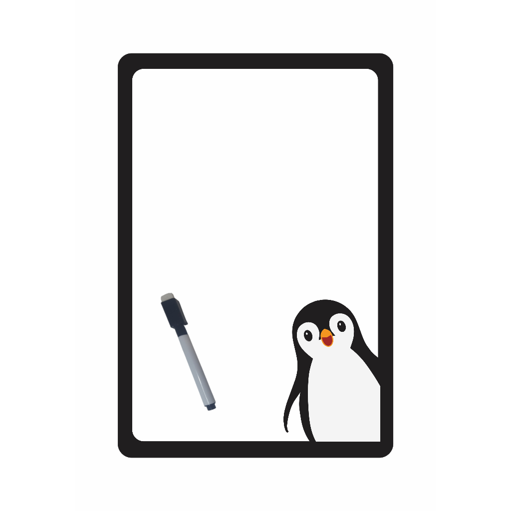 Ímã de geladeira Lousa Magnética para Geladeira Pinguim Planner com Caneta Escreve e Apaga em Oferta na Shopee