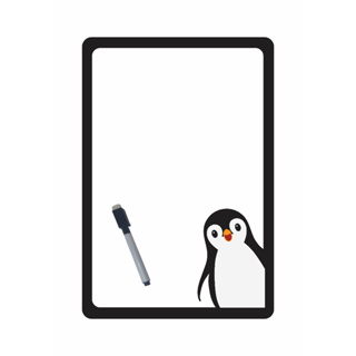 Ímã de geladeira Lousa Magnética para Geladeira Pinguim Planner com Caneta Escreve e Apaga em Oferta na Shopee